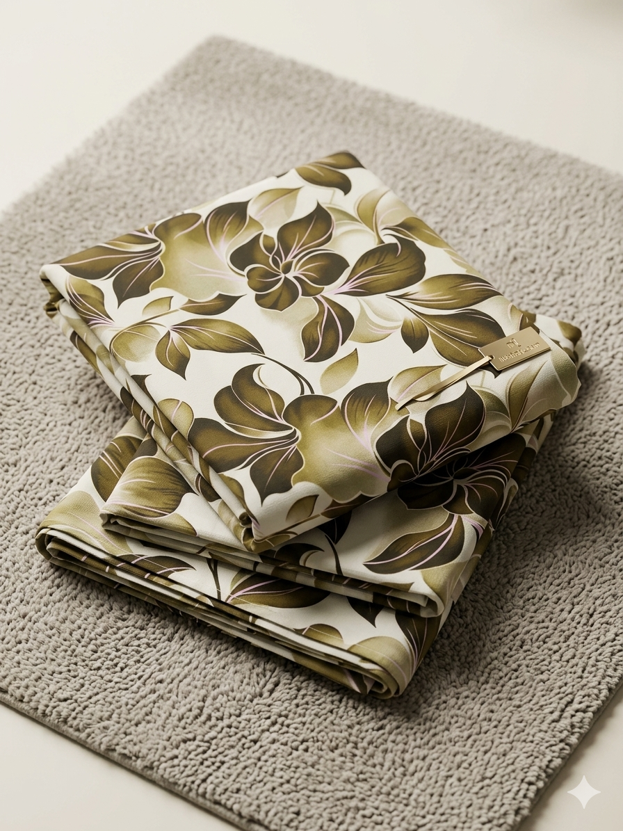 Beige Brown Floral Suit Lawn